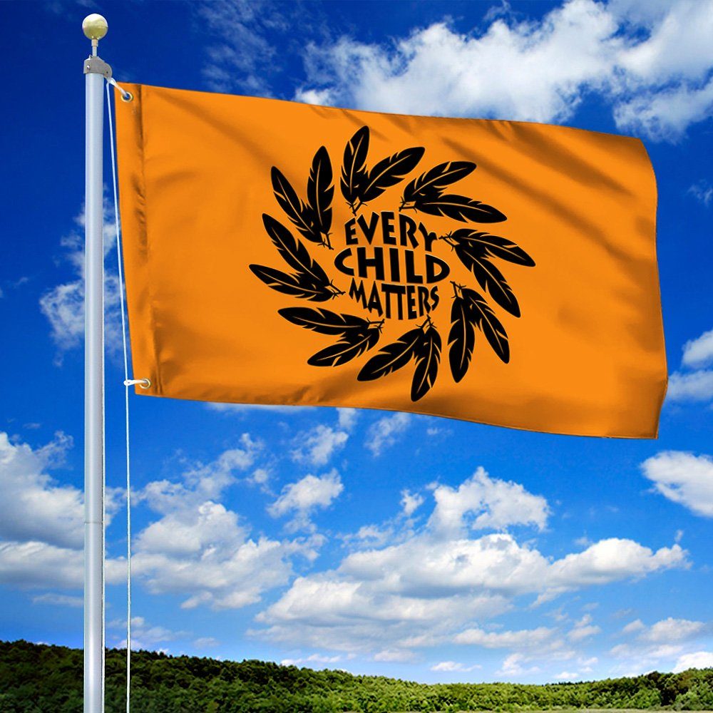 Every Child Matters Flag Orange Day First Nation Grommet Flag QTR279GF