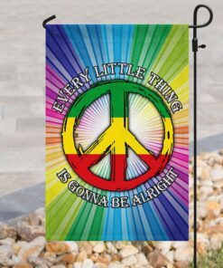 every little thing is gonna be alright hippie flag 6676