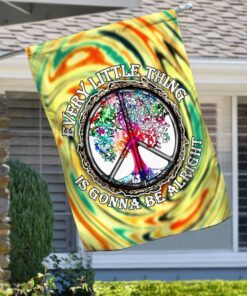 Every Little Thing Is Gonna Be Alright Hippie Flag THN1977Fv2