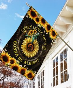 every little thing is gonna be alright turtle hippie flag 8773