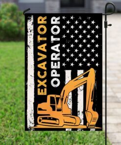 excavator operator flag 4519