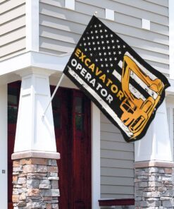 excavator operator flag 6714