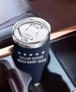 Excellent Husband Laser Engraved 20oz Tumbler Navy Color