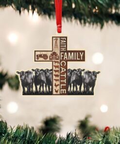 faith family cattle american custom shaped ornament ddh2956o 6185