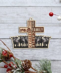 faith family cattle american custom shaped ornament ddh2956o 6495