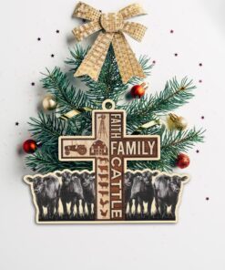 faith family cattle american custom shaped ornament ddh2956o 7189