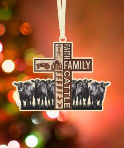 faith family cattle american custom shaped ornament ddh2956o 8322