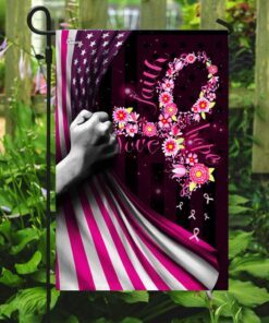 faith hope love breast cancer flag 3998
