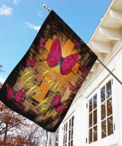 faith hope love butterfly flag 4395