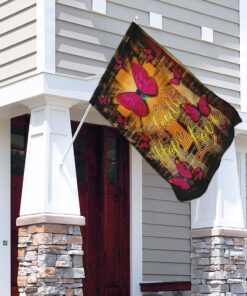 faith hope love butterfly flag 8982