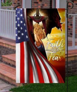 faith over fear. jesus under american flag thb3542f 3579