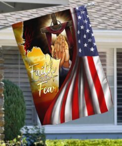 faith over fear. jesus under american flag thb3542f 4404