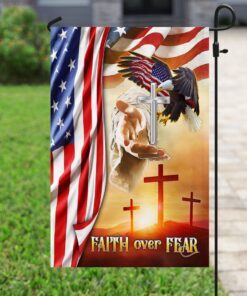 faith over fear jesus cross flag mlh1748f 1423