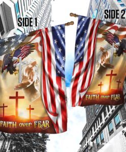 faith over fear jesus cross flag mlh1748f 1573