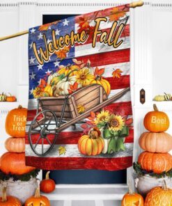 Fall Flag. Happy Farm. Welcome Fall American Flag TPT350F
