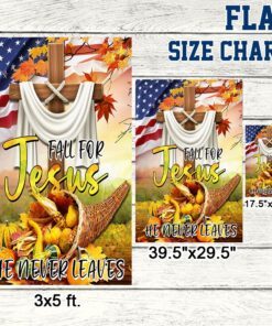 fall for jesus he never leaves christian lover flag bnn493f 1269