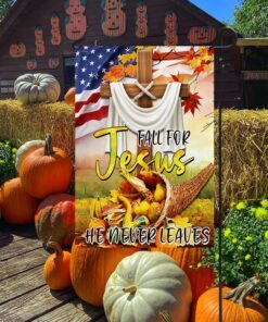 fall for jesus he never leaves christian lover flag bnn493f 1436