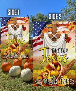 fall for jesus he never leaves christian lover flag bnn493f 8418