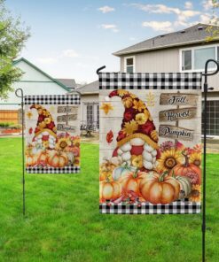 fall gnome flag fall harvest pumpkin happy fall flag mln578f 4999