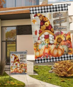 fall gnome flag fall harvest pumpkin happy fall flag mln578f 7431