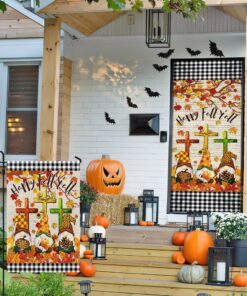 fall gnomes halloween thanksgiving door cover &amp banner home decor tpt304ds 1206