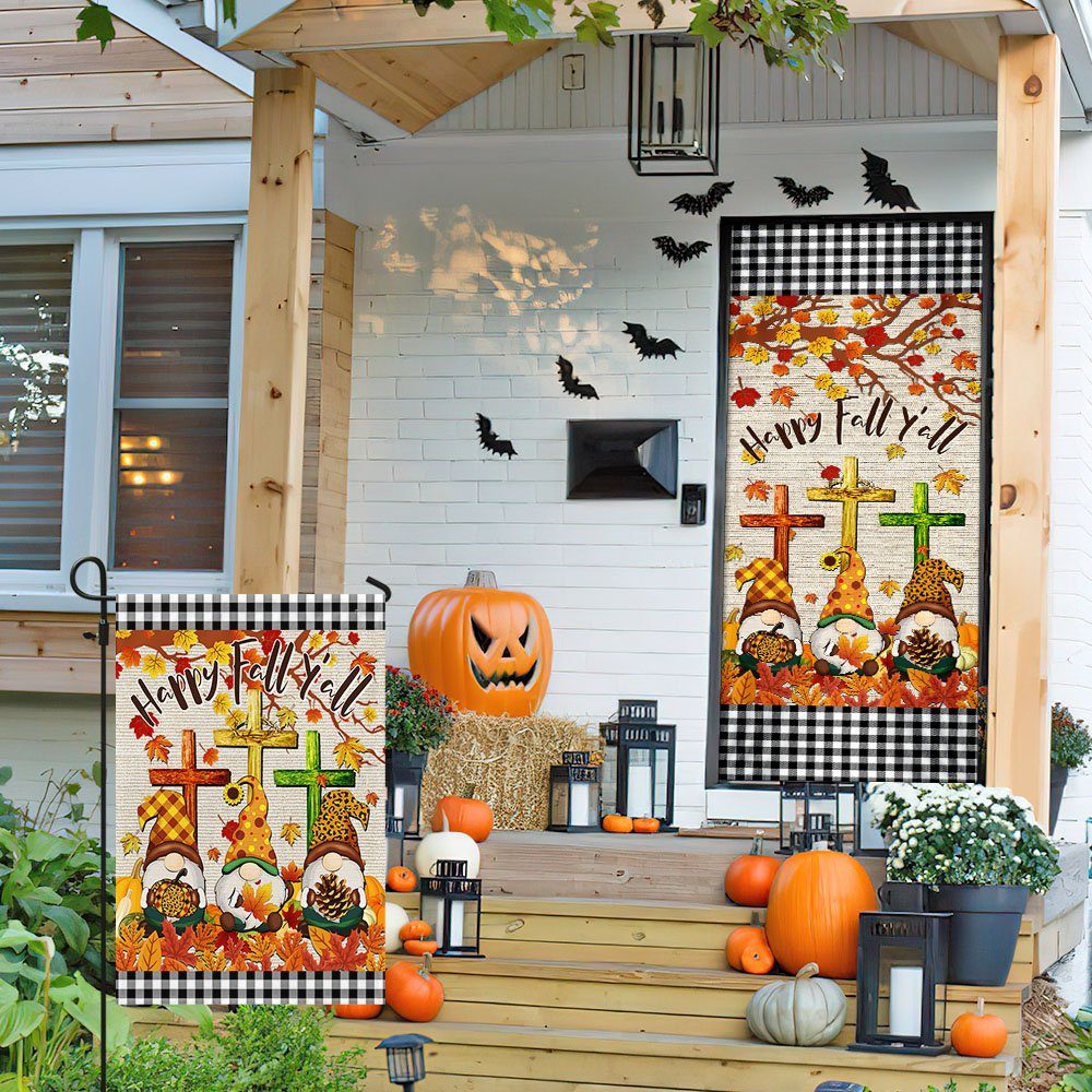 Fall Gnomes Halloween Thanksgiving Door Cover & Banner Home Decor TPT304DS - Image 3