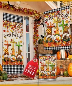 Fall Gnomes Halloween Thanksgiving Door Cover & Banner Home Decor TPT304DS