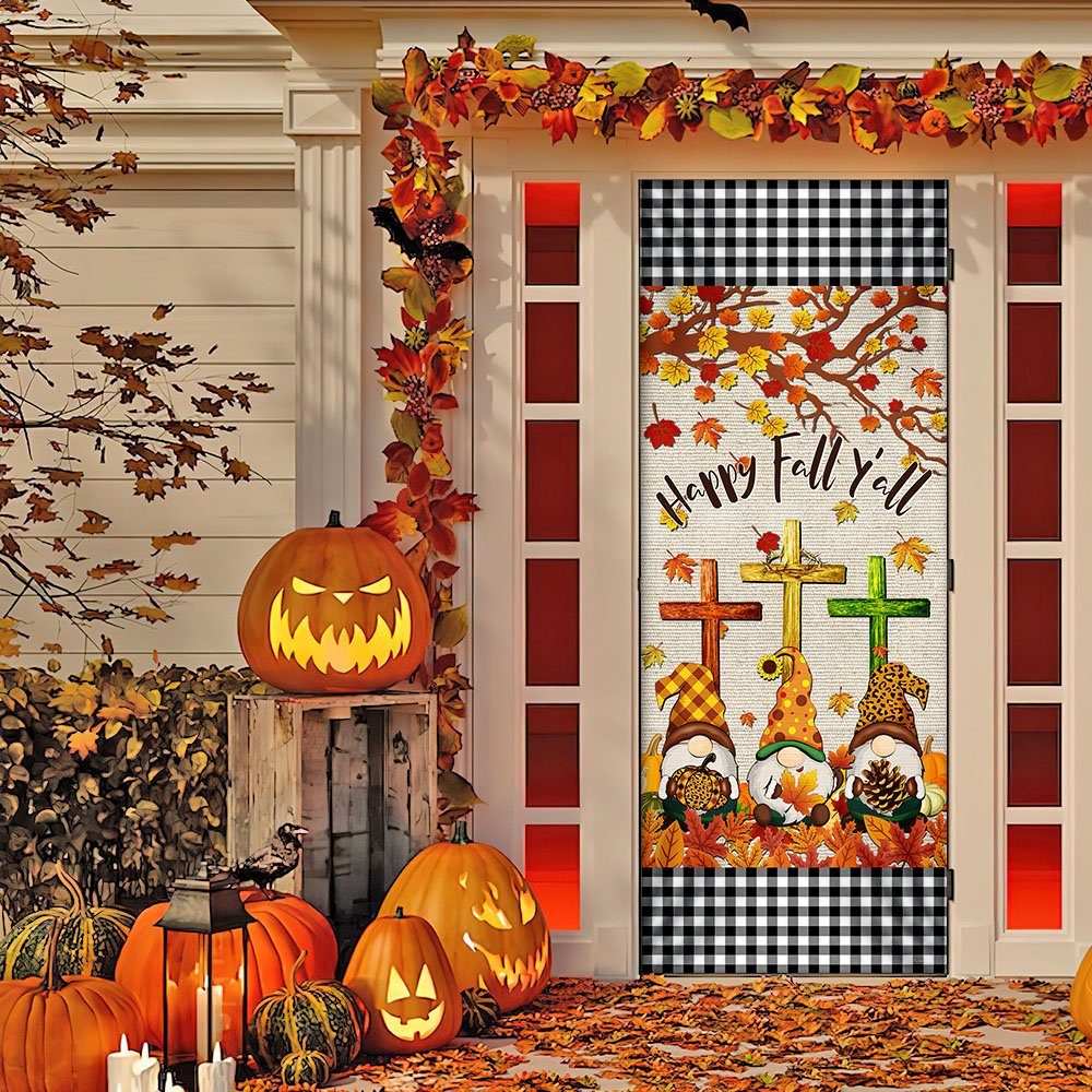 Fall Gnomes Halloween Thanksgiving Door Cover & Banner Home Decor TPT304DS - Image 5