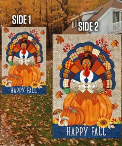 fall happy fall flag turkey decorative lnt546f 3586