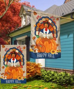 fall happy fall flag turkey decorative lnt546f 6017