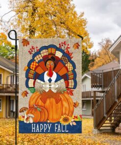fall happy fall flag turkey decorative lnt546f 7636