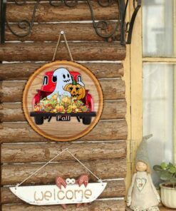 fall round wooden sign happy fall lnt526wd 5832
