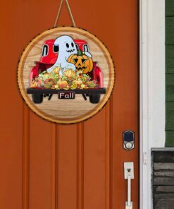 fall round wooden sign happy fall lnt526wd 8797