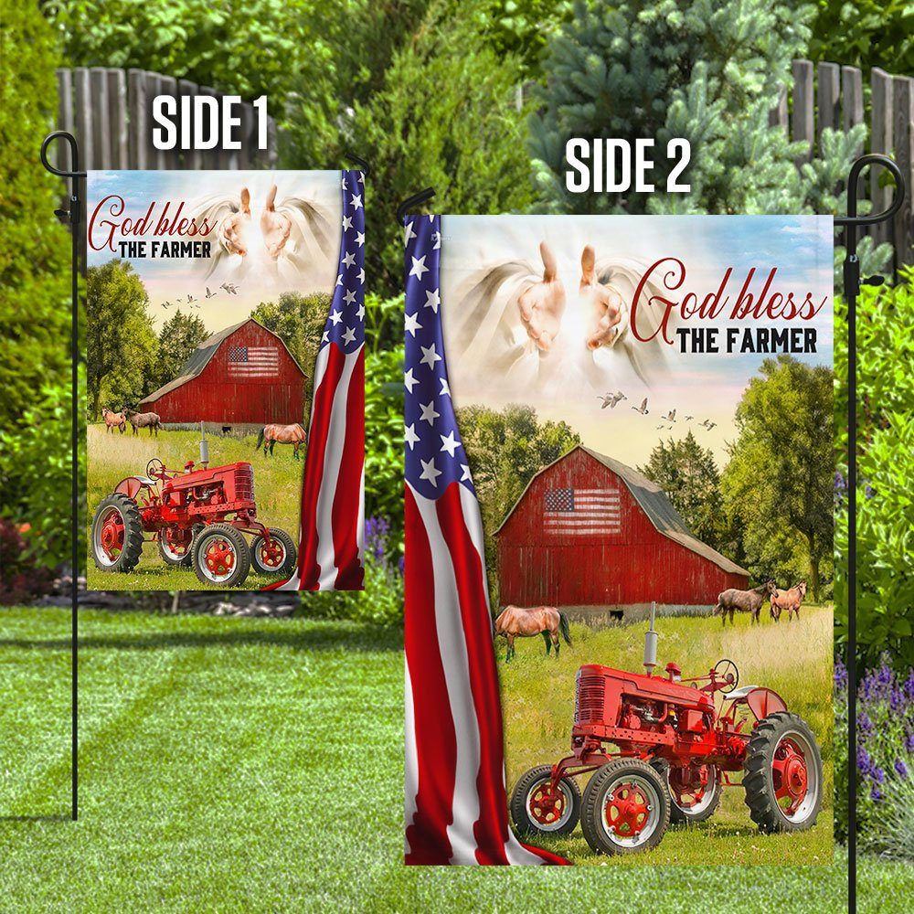 Farmer Flag Tractor Farm God Bless The Farmer Flag TRL1686F - Image 6