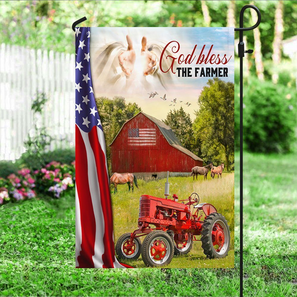 Farmer Flag Tractor Farm God Bless The Farmer Flag TRL1686F - Image 4
