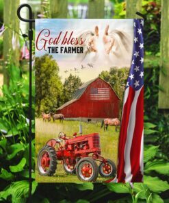 farmer flag tractor farm god bless the farmer flag trl1686f 8527