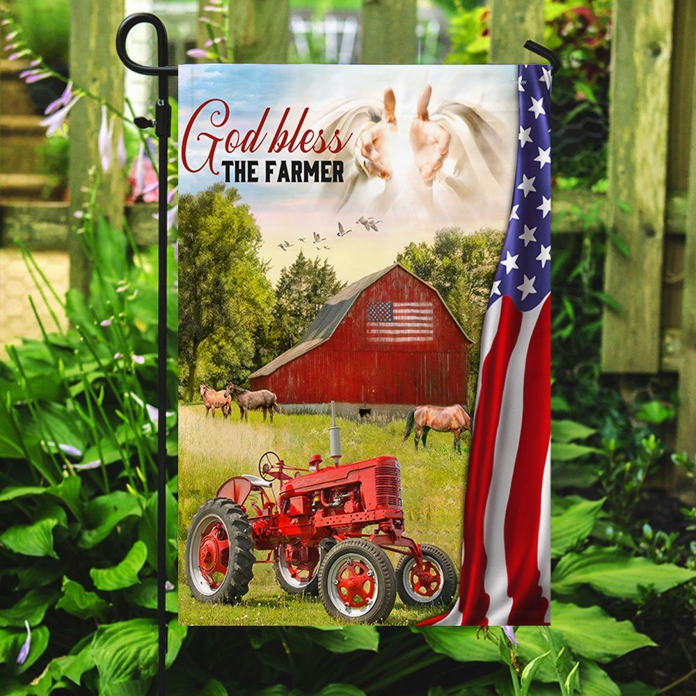 Farmer Flag Tractor Farm God Bless The Farmer Flag TRL1686F - Image 5