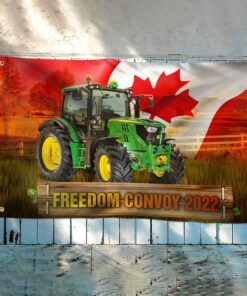 farmers for freedom grommet flag, freedom convoy 2022, canadian farmers, mandate freedom qnk1065gf 2760