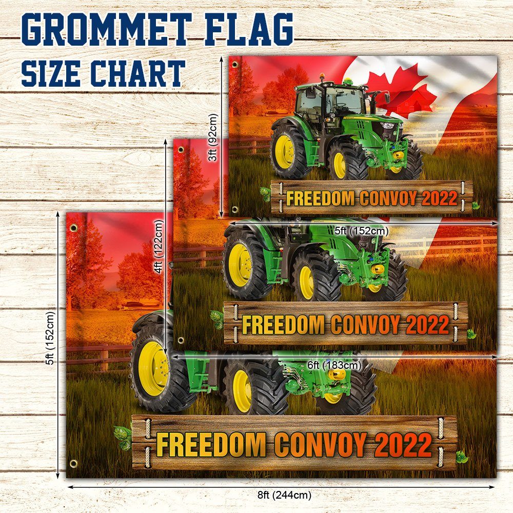 Farmers For Freedom Grommet Flag, Freedom Convoy 2022, Canadian Farmers, Mandate Freedom QNK1065GF - Image 6