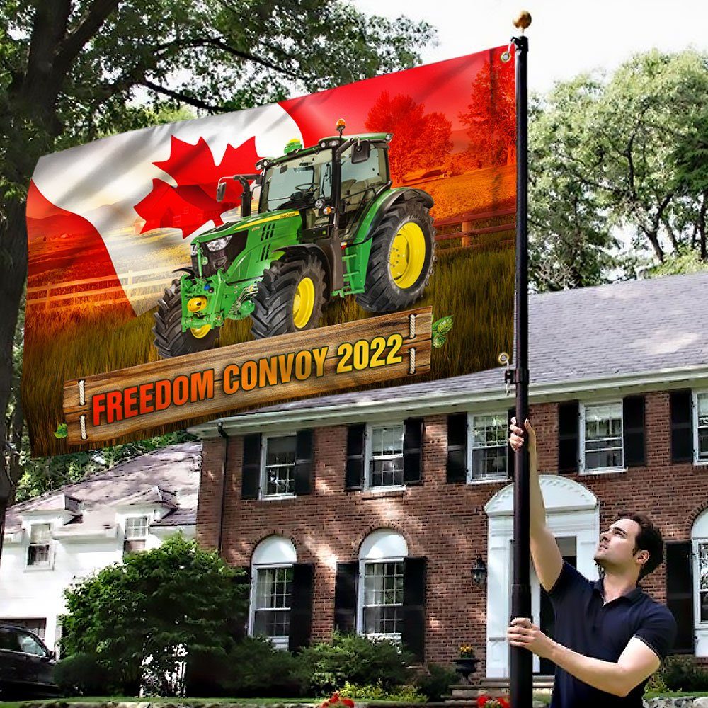 Farmers For Freedom Grommet Flag, Freedom Convoy 2022, Canadian Farmers, Mandate Freedom QNK1065GF - Image 5