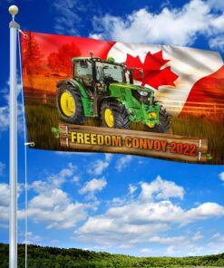 farmers for freedom grommet flag, freedom convoy 2022, canadian farmers, mandate freedom qnk1065gf 8782