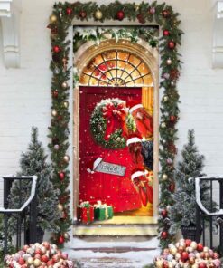 farmhouse chicken christmas door cover 5101