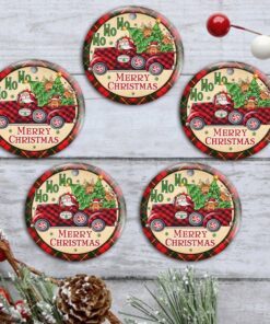 farmhouse truck circle ceramic ornament mlh1976o 3758