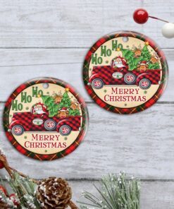 farmhouse truck circle ceramic ornament mlh1976o 6514