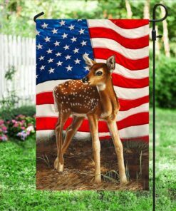 fawn deer american flag qnn591fv1 2010