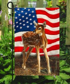 fawn deer american flag qnn591fv1 4158