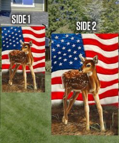 fawn deer american flag qnn591fv1 4222