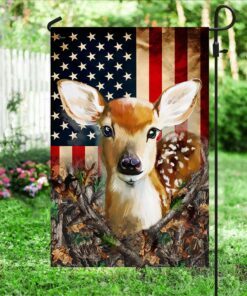 fawn deer patriotism american flag qnn591f 1944