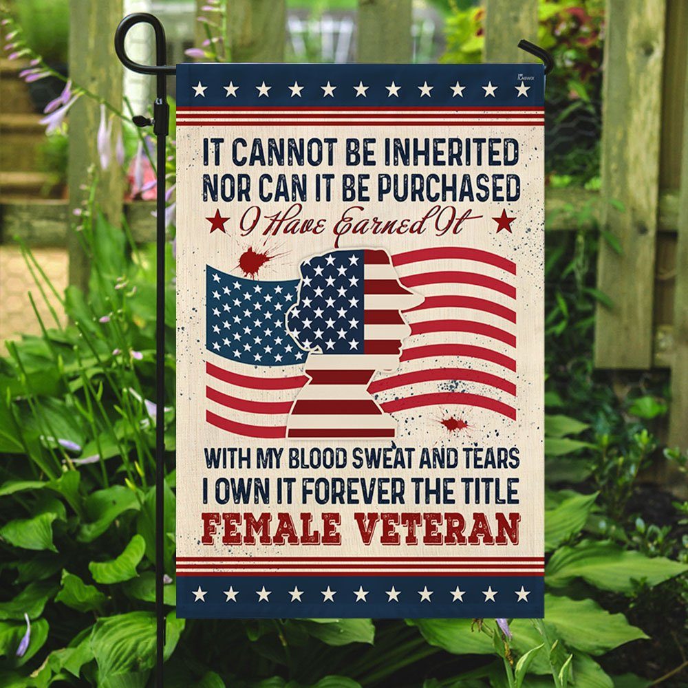 Female Veteran Flag Forever The Title Female Veteran MLH1908F - Image 5