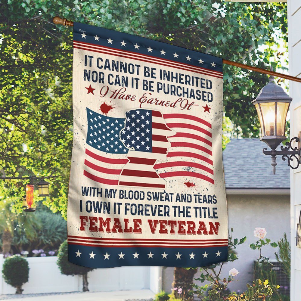 Female Veteran Flag Forever The Title Female Veteran MLH1908F - Image 2